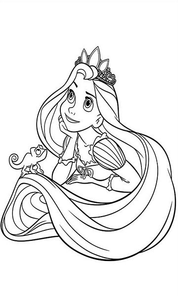 kolorowanka Zaplątani do wydruku malowanka coloring page Tangled Roszpunka Disney z bajki dla dzieci nr 8